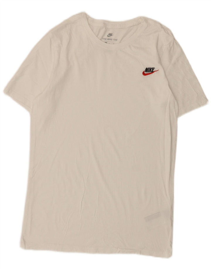 T-shirt Nike da uomo dal taglio atletico, piccola, in cotone bianco
