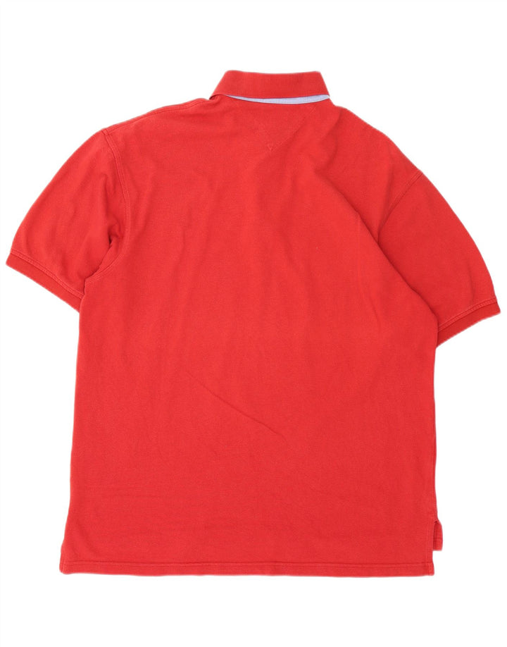 TOMMY HILFIGER Polo da uomo grande in cotone rosso