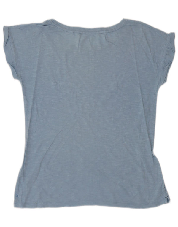 T-shirt oversize da donna Fat Face Top UK 10 piccola in cotone blu