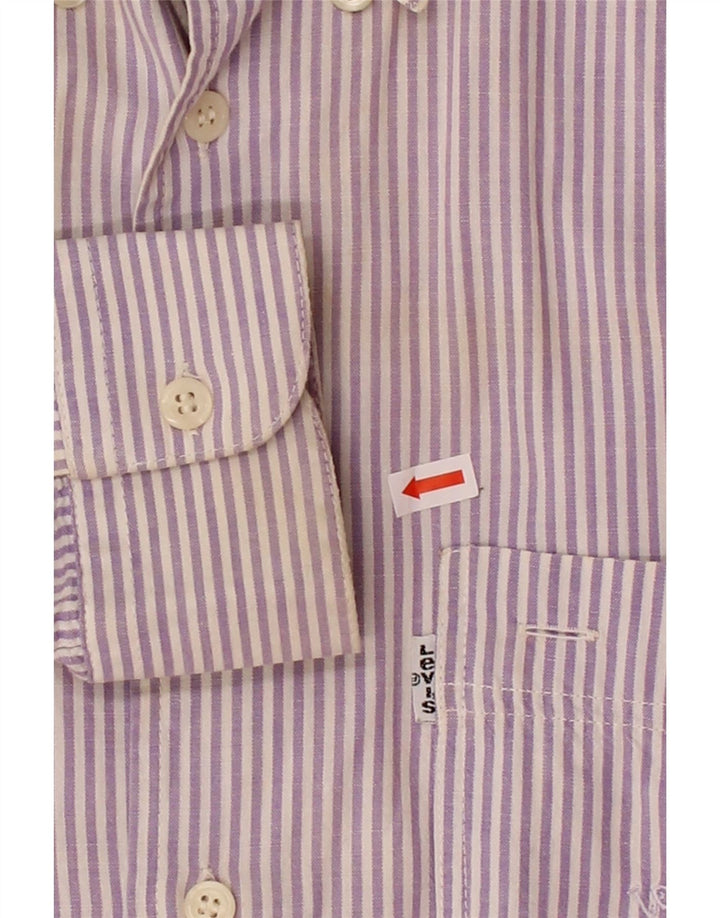 LEVI'S Mens Shirt Large Pink Striped Vintage Levi's and Second-Hand Levi's from Messina Hembry 