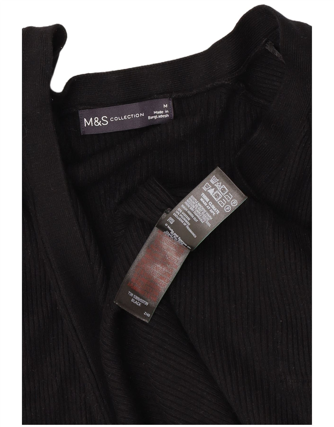 Maglione cardigan aperto oversize da donna Marks & Spencer UK 14 medio nero