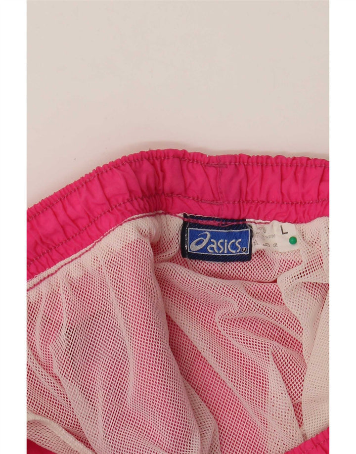 Pantaloncini da bagno Asics da uomo con grafica, grandi, rosa, in poliammide color block