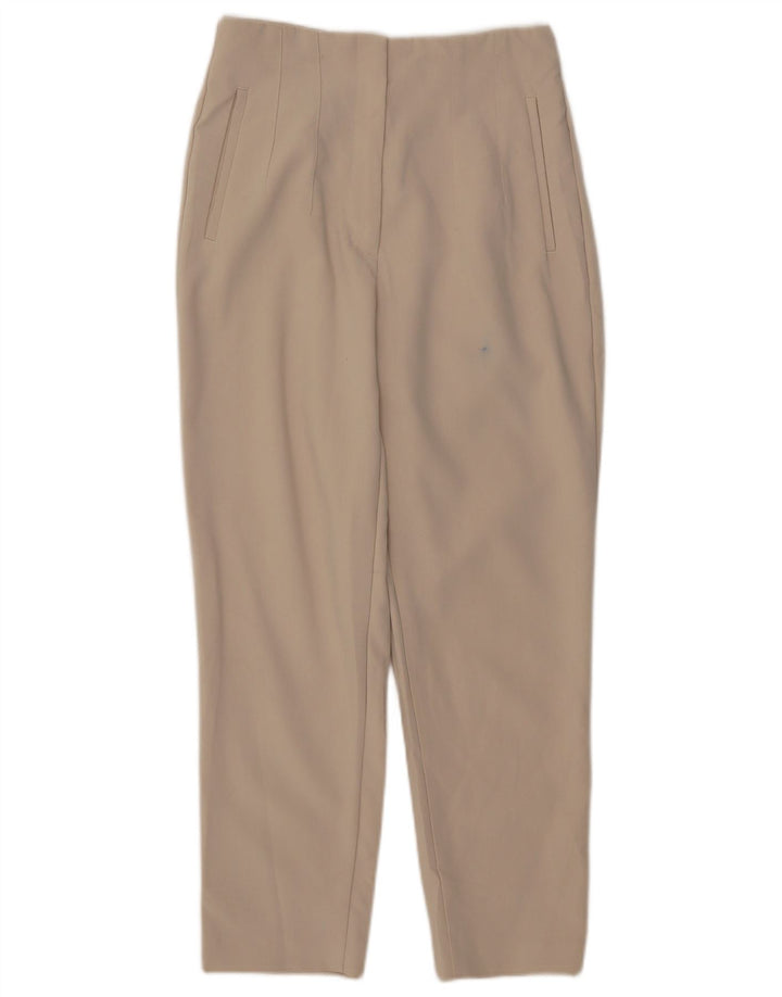 Pantaloni casual affusolati da donna Zara medi W28 L26 poliestere beige
