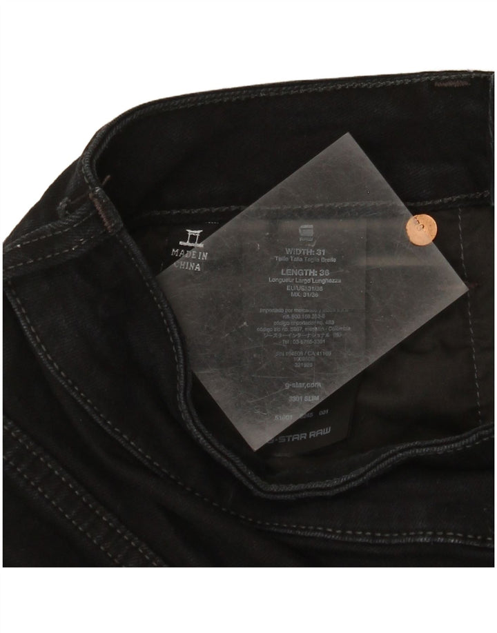 Jeans slim da uomo G-Star 3301 W31 L36 cotone nero
