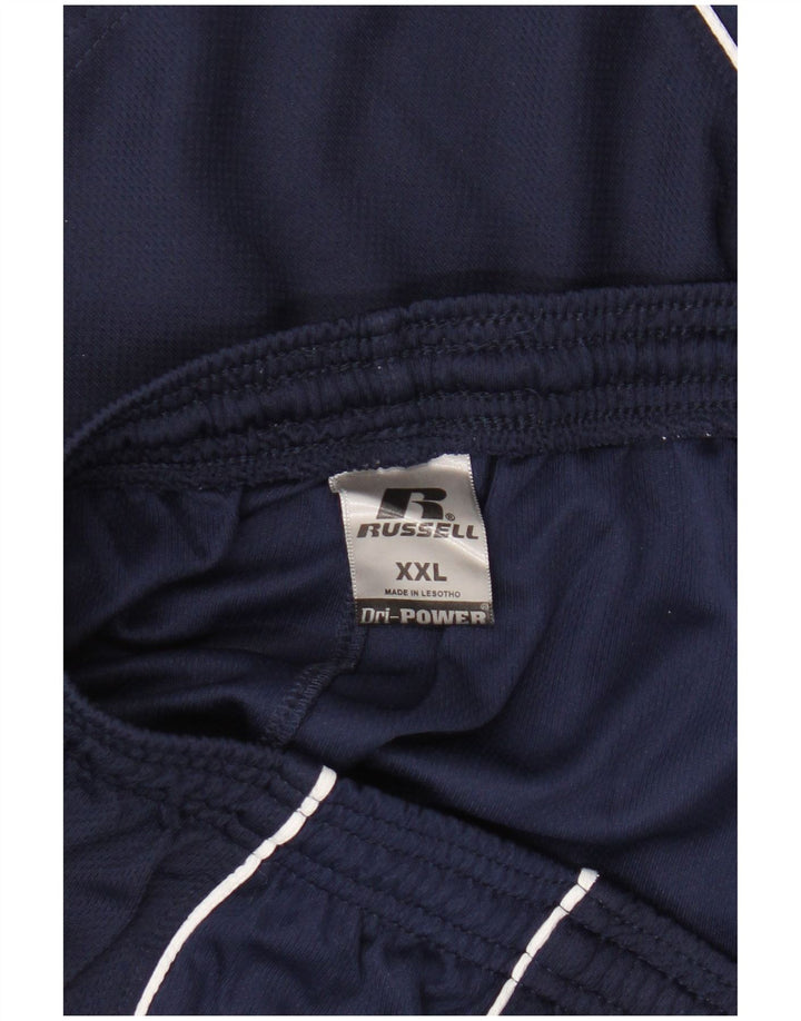 Pantaloncini sportivi da uomo Russell Athletic 2XL poliestere blu navy