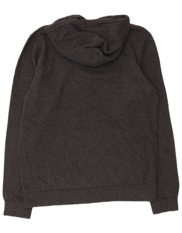 Felpa con cappuccio grafica da uomo Quiksilver grande in cotone grigio