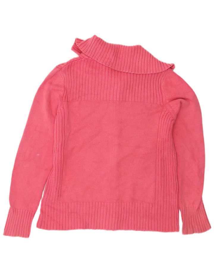 Maglione cardigan da donna Marks & Spencer UK 16 grande cotone rosa