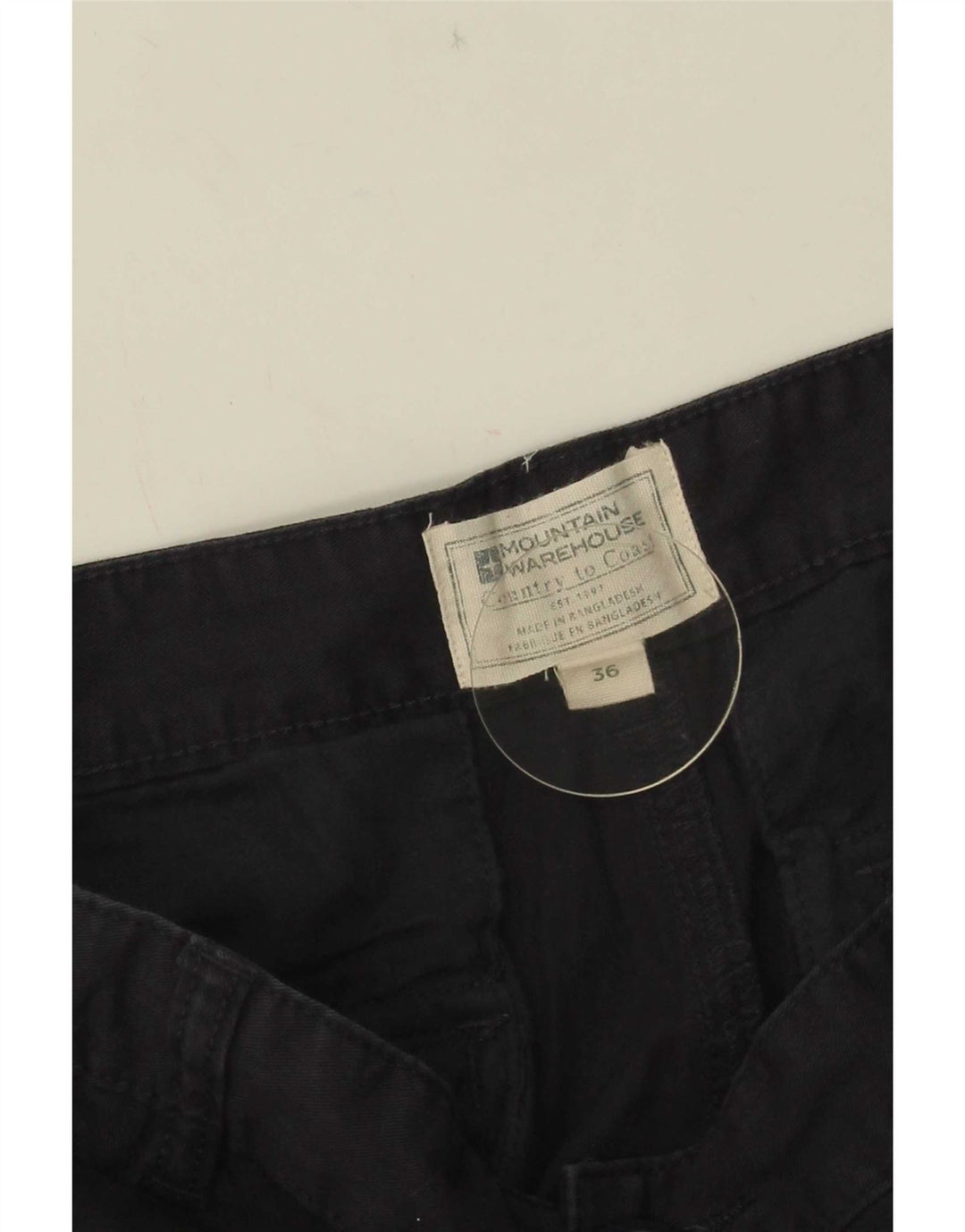 Pantaloncini cargo da uomo Mountain Warehouse W36 Large in cotone blu navy