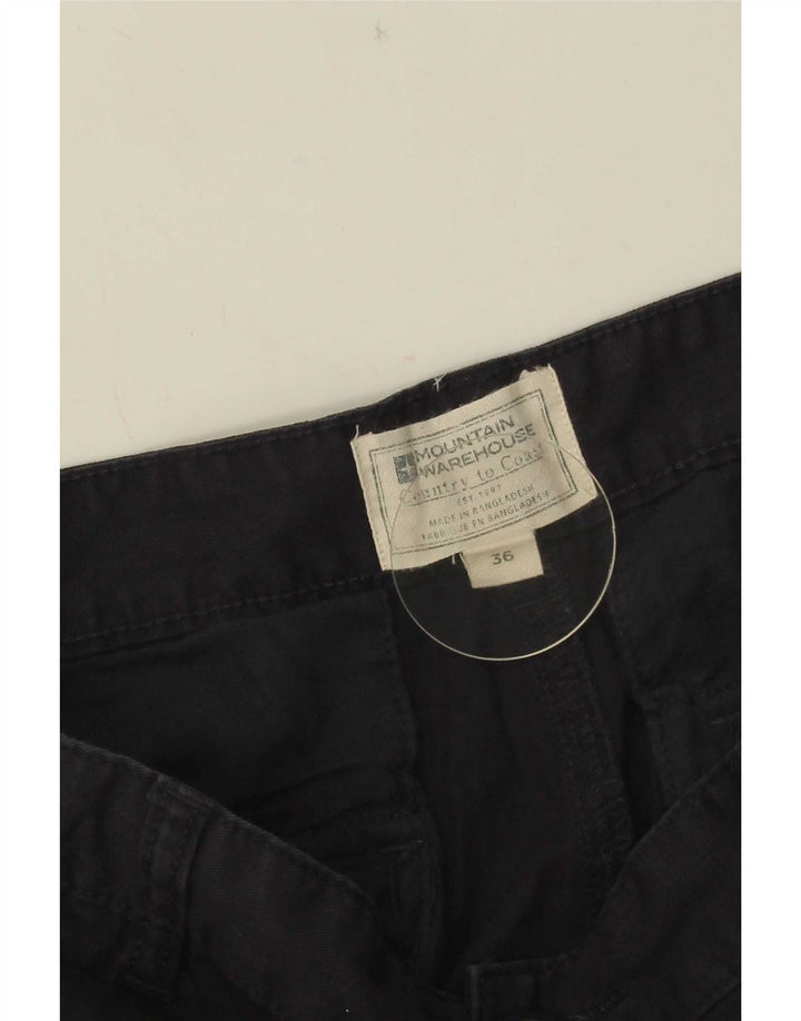 Pantaloncini cargo da uomo Mountain Warehouse W36 Large in cotone blu navy