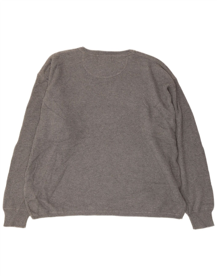 EDDIE BAUER Maglione girocollo da uomo XL in cotone grigio