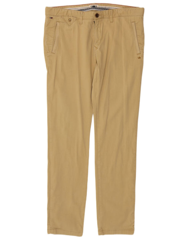 Pantaloni chino slim fit da uomo Tommy Hilfiger W36 L34 cotone verde