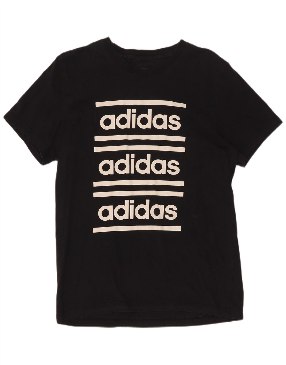 T-shirt grafica da uomo Adidas Top in cotone nero medio