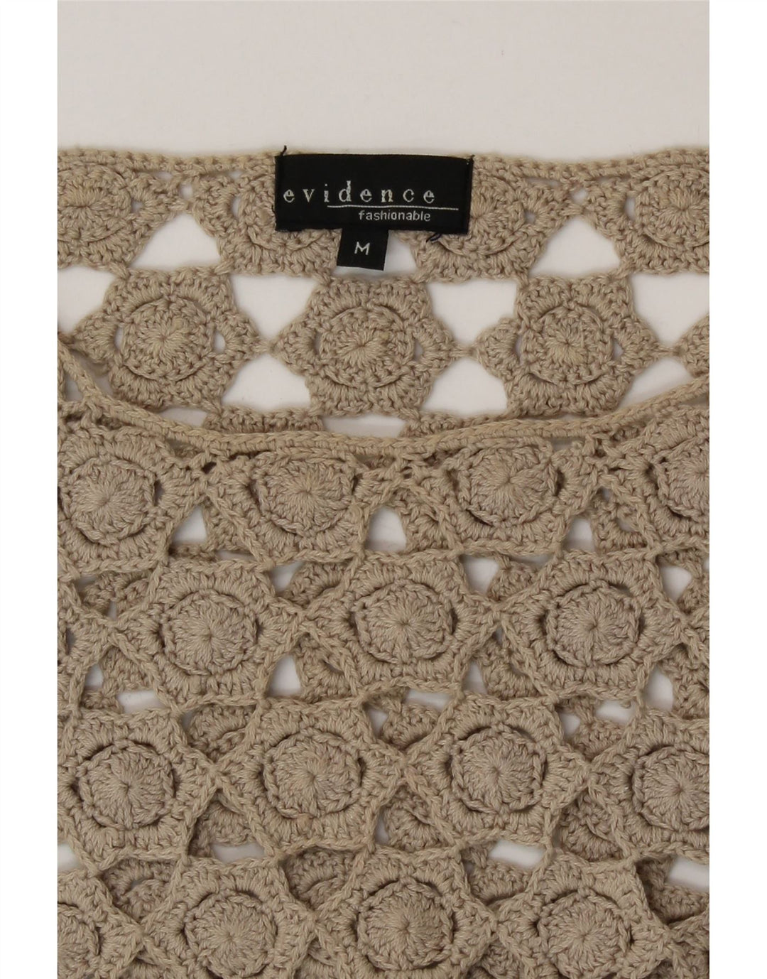 Evidence Top da donna corto in camicetta all'uncinetto con maniche a 3/4 UK 14 Beige medio