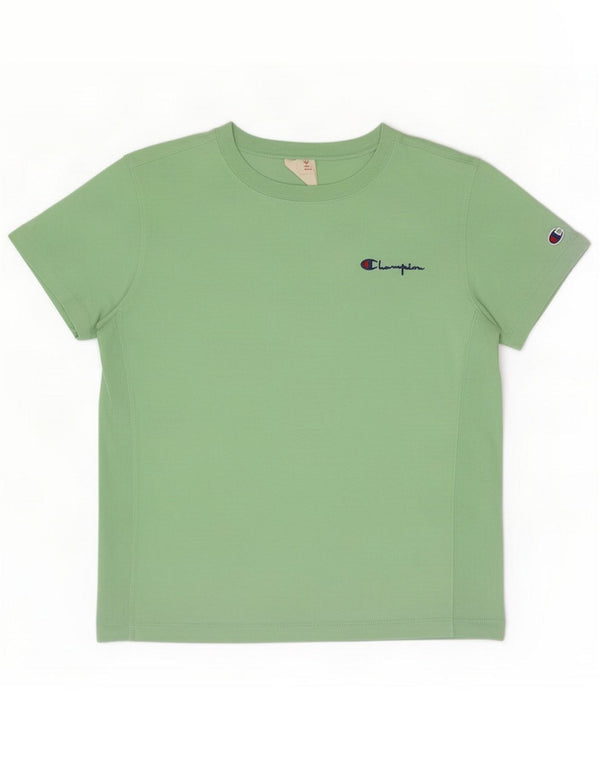 T-shirt da donna Champion UK 14 cotone verde medio