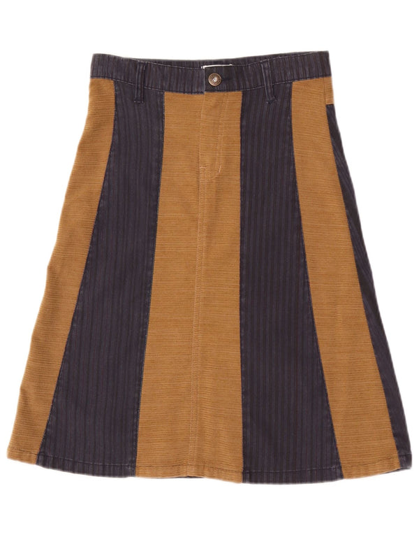 Dkny Womens High Waist A-Line Skirt US 10 Large W24  Navy Blue Colourblock