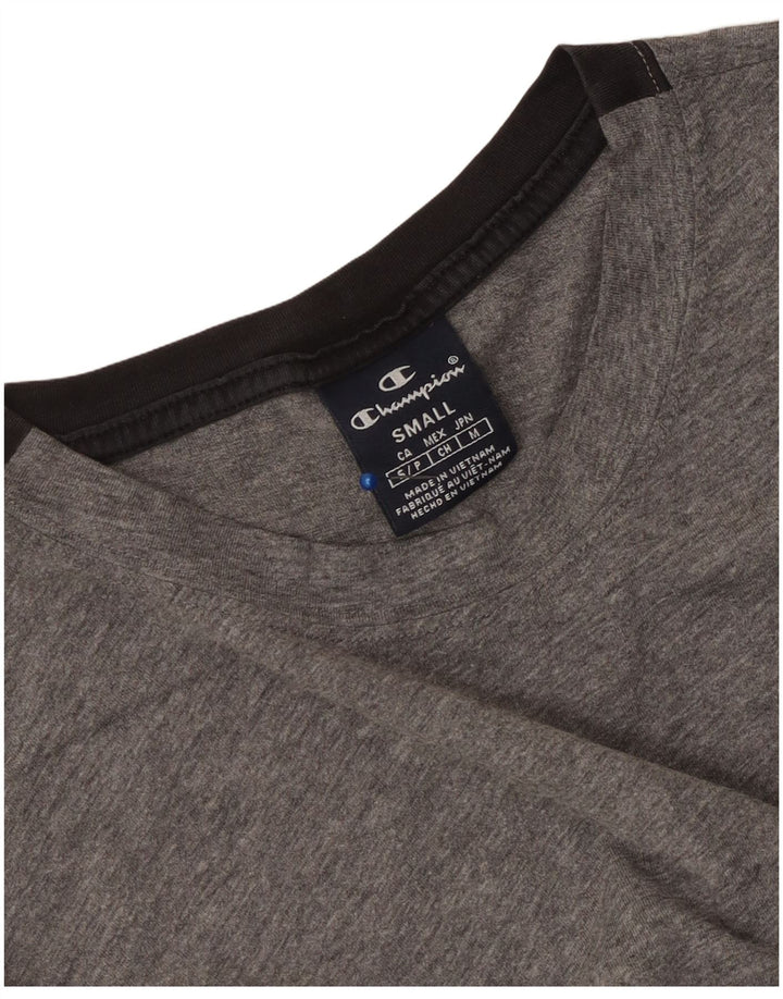 T-shirt grafica da uomo Champion Top piccola grigia chiazzata