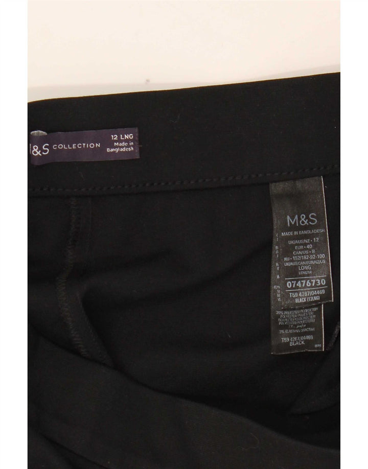 Pantaloni da tuta da donna Marks & Spencer UK 12 Medium Black Viscosa