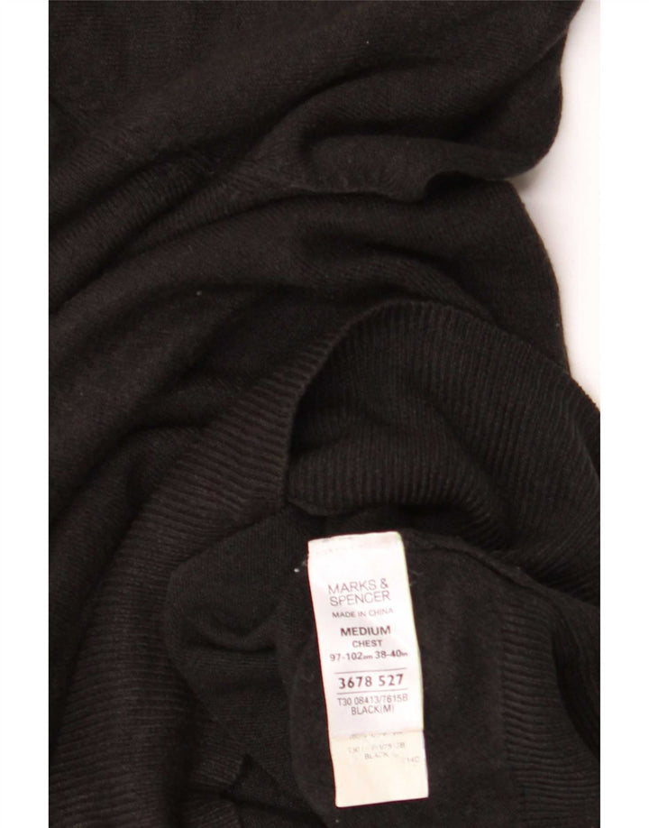 Maglione da uomo Marks & Spencer Blue Harbour con scollo a V nero medio