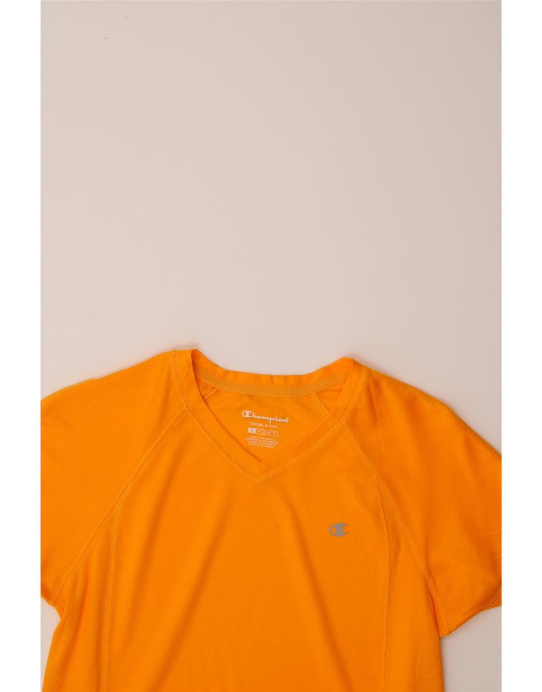 CHAMPION Womens Double Dry T-Shirt Top UK 10 Small Yellow Polyester Vintage Champion and Second-Hand Champion from Messina Hembry 