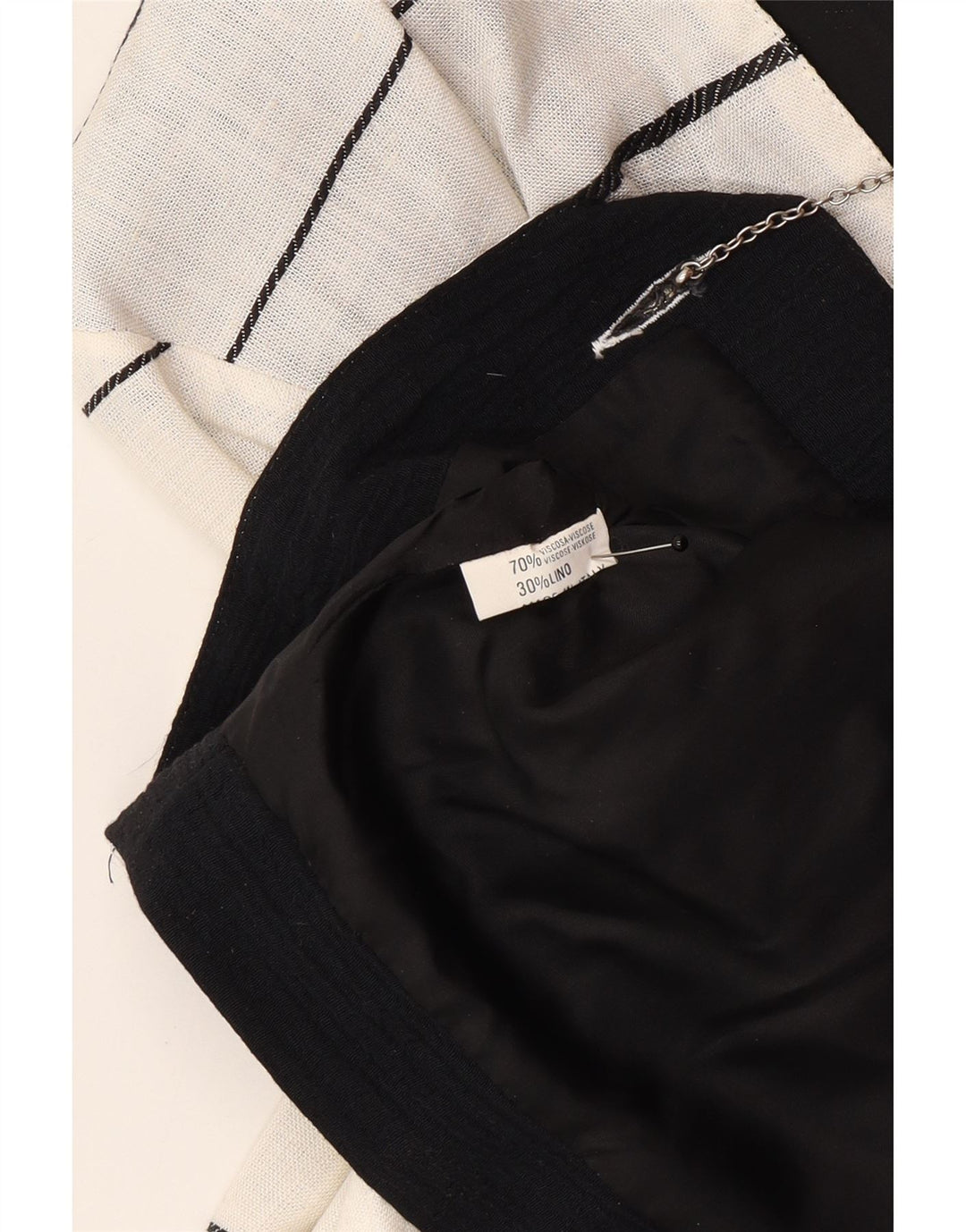 Giacca Bolero vintage da donna doppio petto IT 44 a righe bianche medie