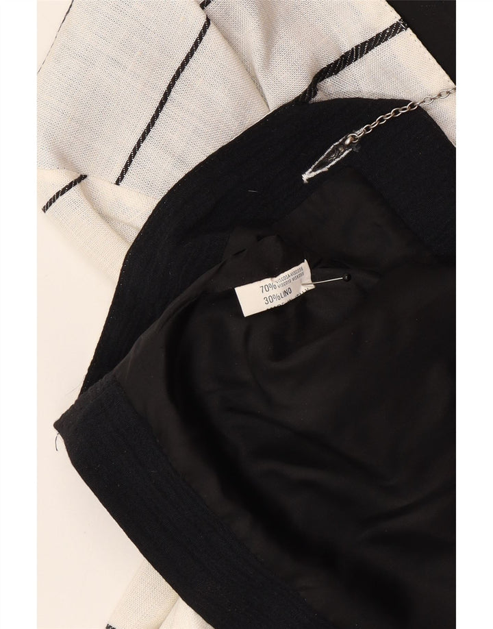 Giacca Bolero vintage da donna doppio petto IT 44 a righe bianche medie