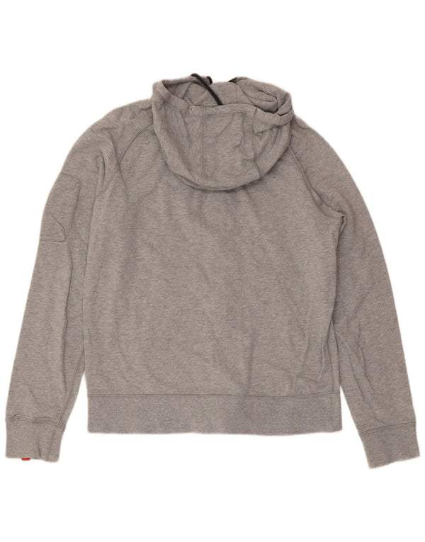 Maglione con cappuccio e zip da donna NIKE UK 12 Cotone grigio medio