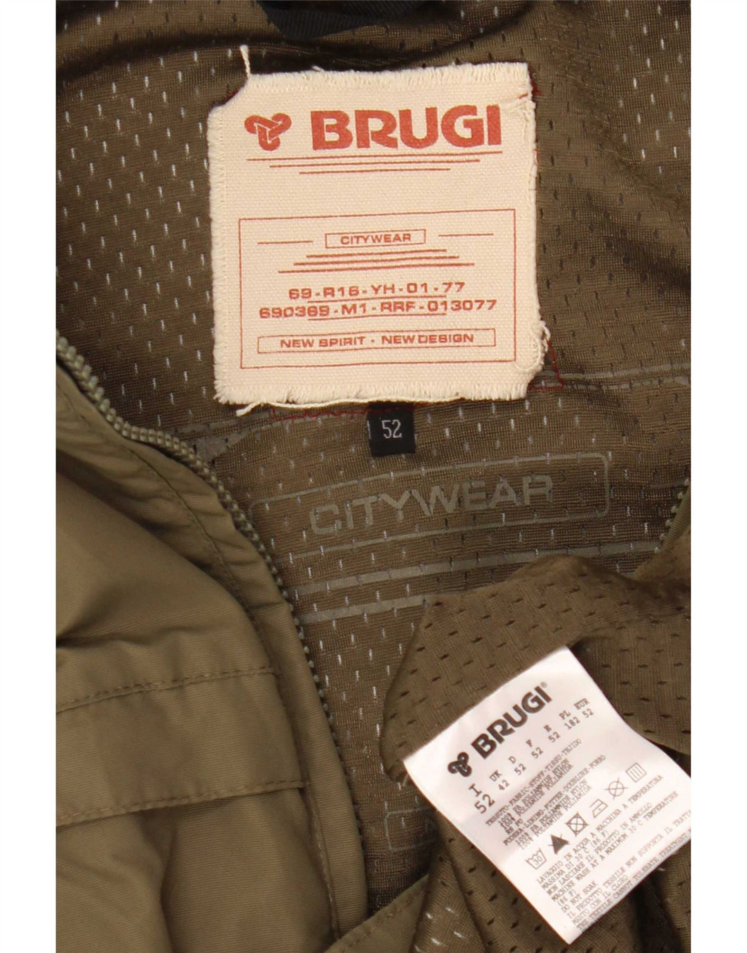 Giubbotto bomber da uomo Brugi IT 52 XL nylon kaki