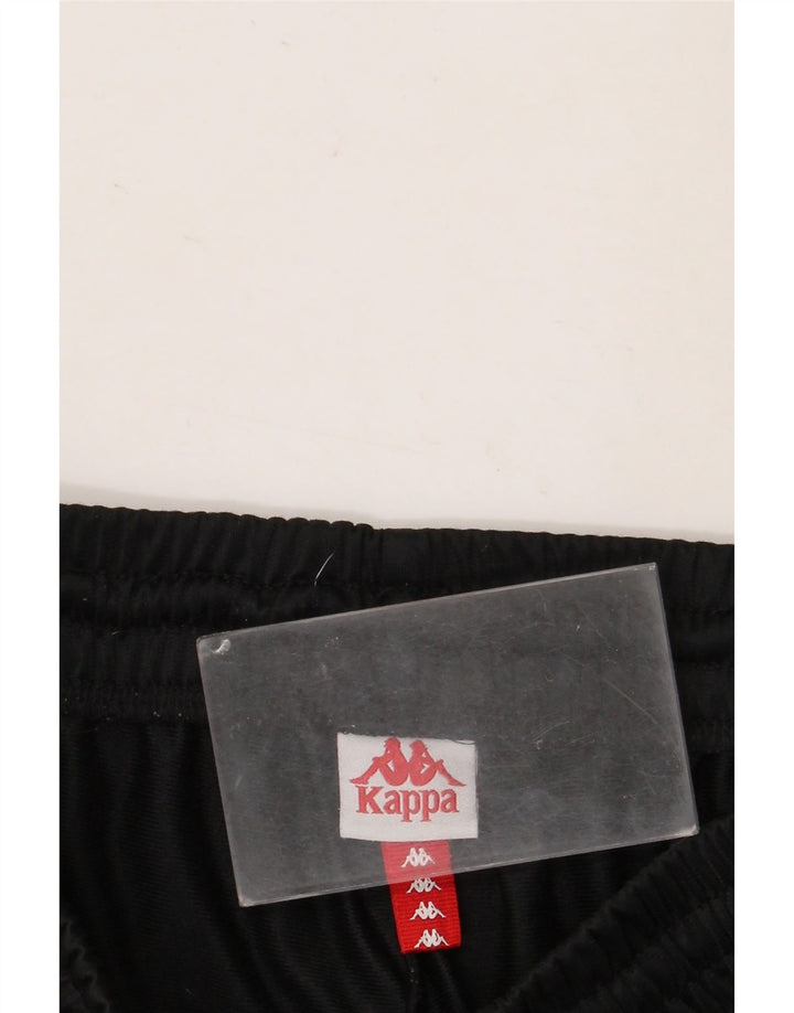 Pantaloncini sportivi grafici da uomo Kappa piccoli in poliestere color block nero