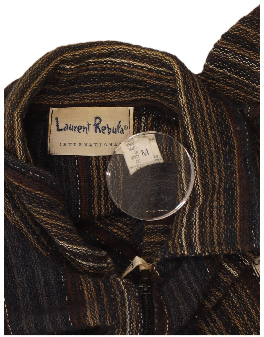 Camicia vintage da uomo in flanella, acrilico multicolore medio