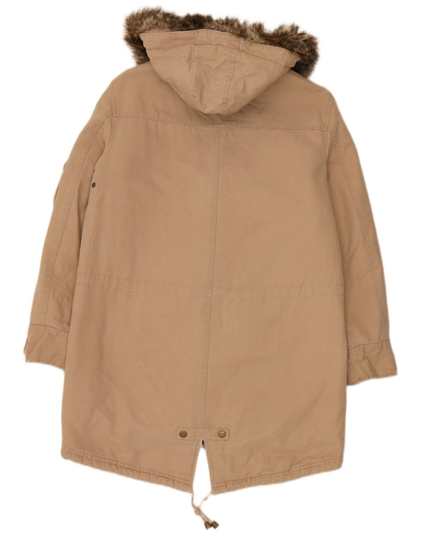 Giacca parka oversize con cappuccio da donna Marks & Spencer UK 10 piccola Beige