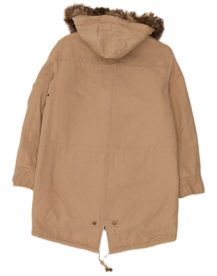Giacca parka oversize con cappuccio da donna Marks & Spencer UK 10 piccola Beige