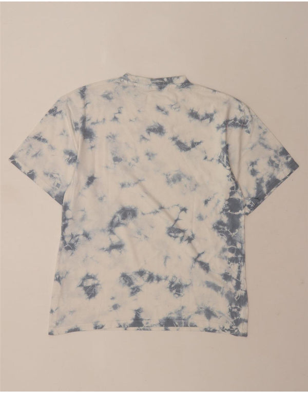 T-shirt da uomo Pull & Bear Top XS in cotone tie-dye bianco