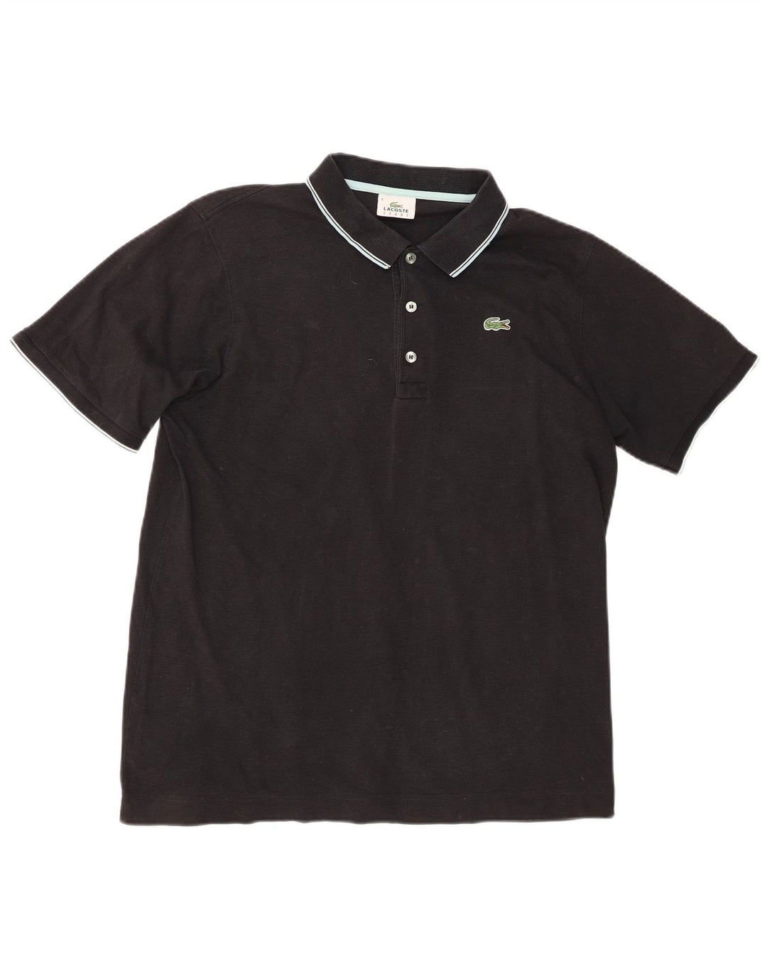 Polo da uomo Lacoste taglia 6 XL in cotone nero