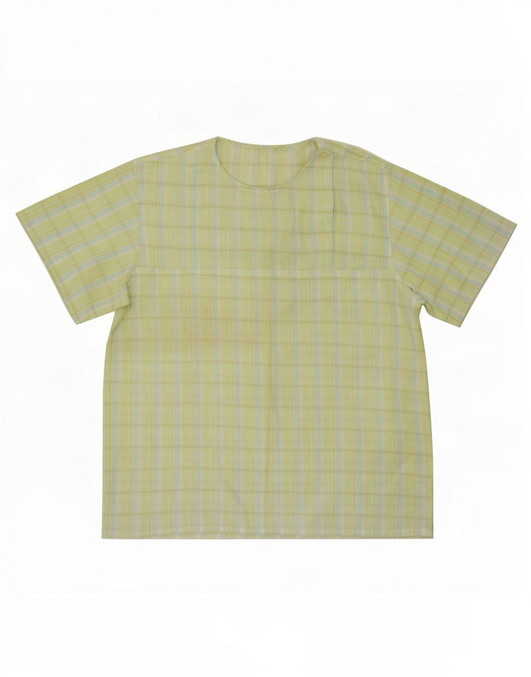 Top camicetta da donna vintage UK 14 scozzese verde medio