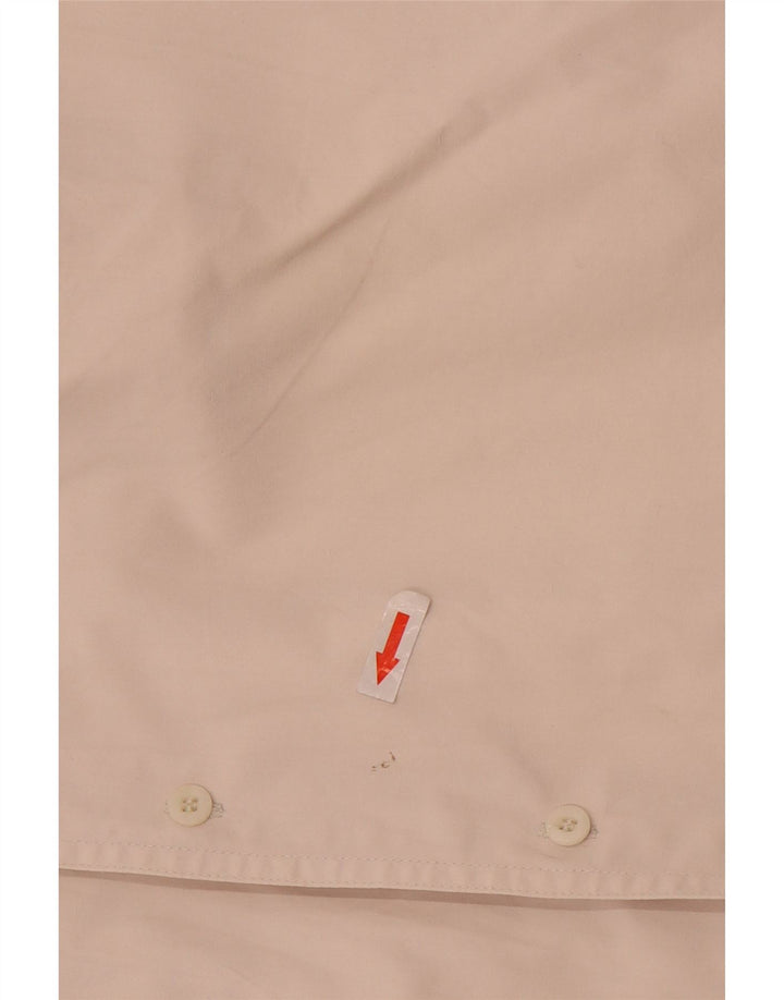 Camicia vintage da uomo a maniche corte grande in cotone bianco