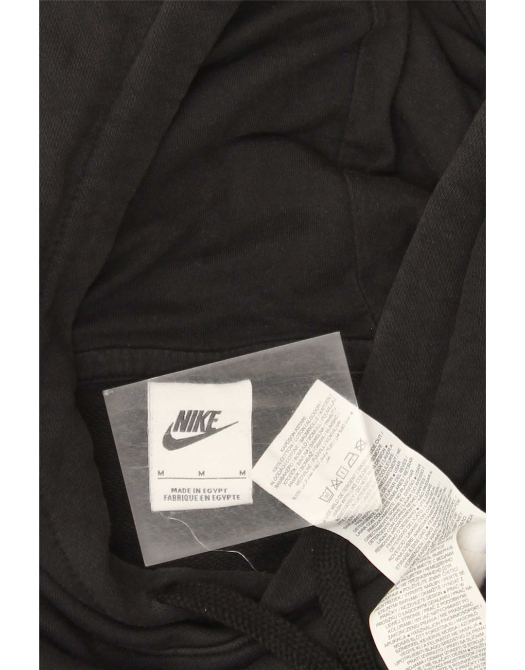 Felpa con cappuccio grafica Nike da uomo in cotone nero medio