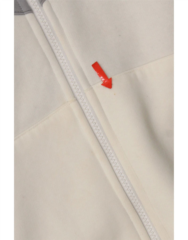 Felpa con cappuccio e zip grafica Nike da uomo in cotone color block grigio medio