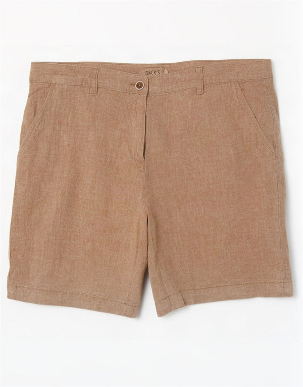 Pantaloncini chino a vita alta da donna di Dack IT 48 XL W34 Beige