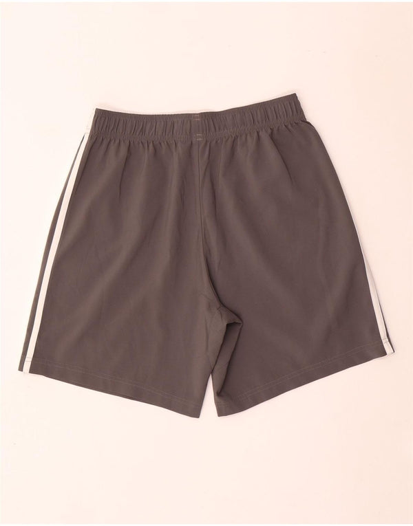Pantaloncini sportivi da uomo Adidas piccoli in poliestere grigio