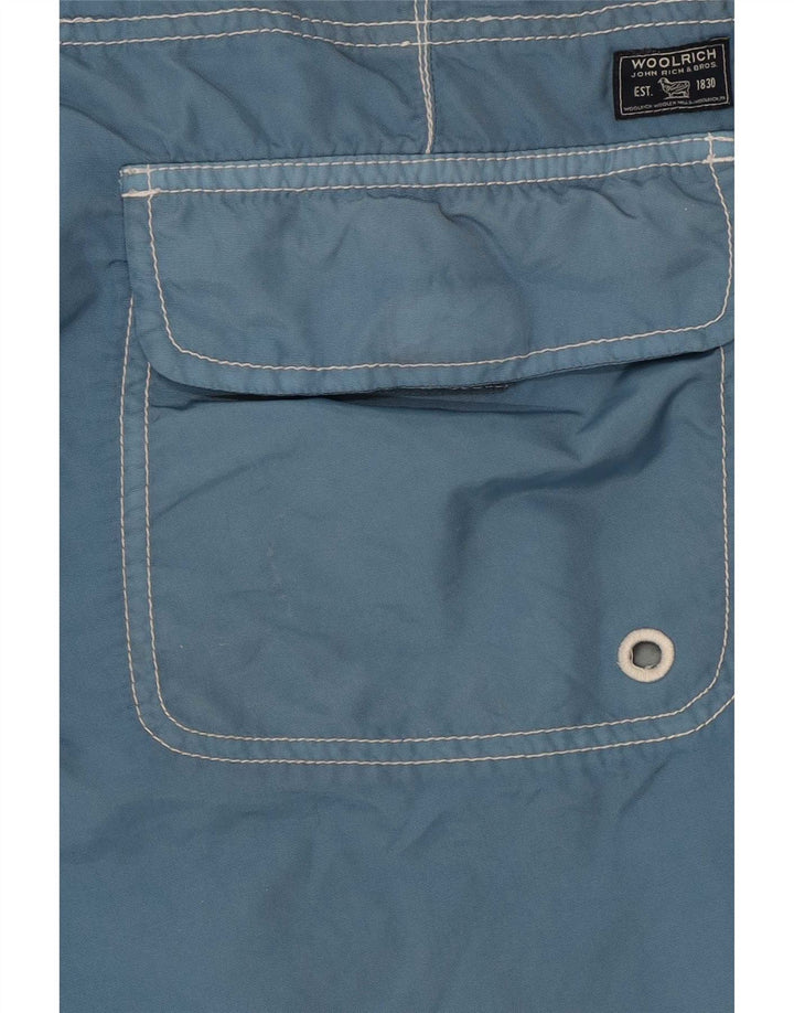 Pantaloncini da bagno da uomo Woolrich grandi in nylon blu