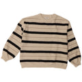 Maglione maglione girocollo da donna Marks & Spencer UK 16 grandi righe bianche