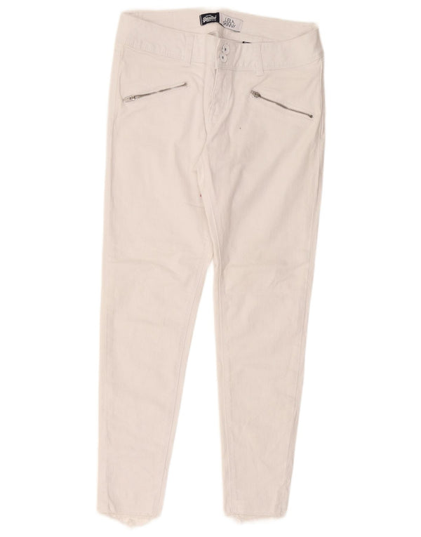 Jeans skinny Superdry Leila Crop da donna W28 L25 cotone bianco