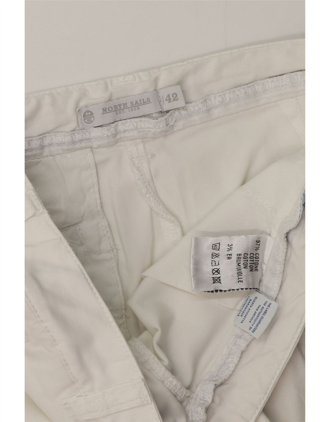 Pantaloni corti dritti da donna NORTH SAILS EU 42 Large W32 L24 Bianco