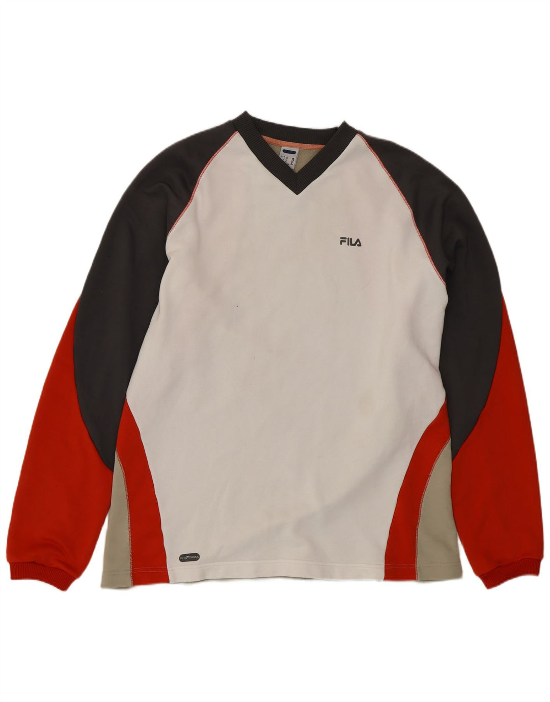 FILA Felpa da uomo Maglione XL Poliestere Colourblock multicolore
