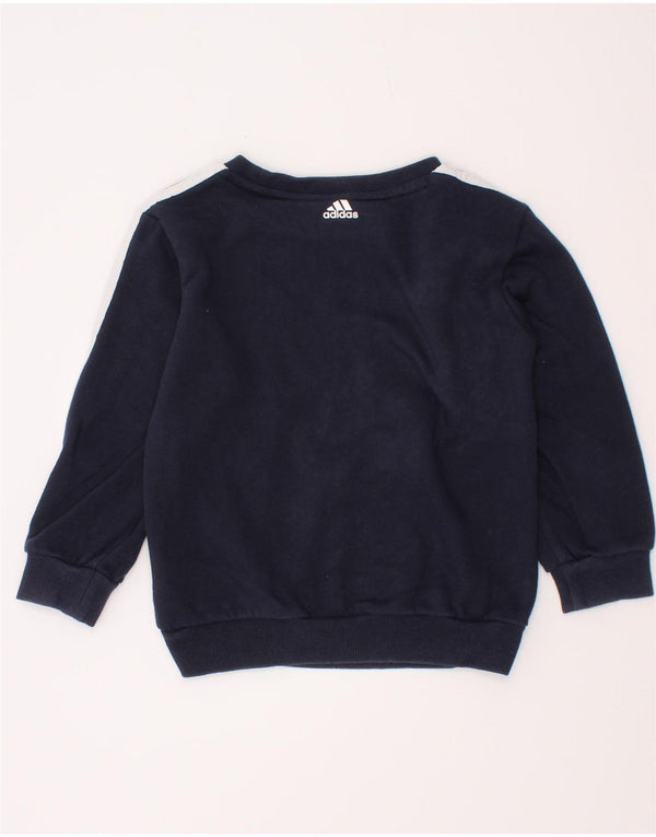 Felpa grafica Adidas da ragazzo, 2-3 anni, in cotone blu navy