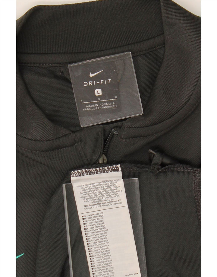 NIKE Mens Dri Fit Tracksuit Top Jacket Large Grey Polyester Vintage Nike and Second-Hand Nike from Messina Hembry 
