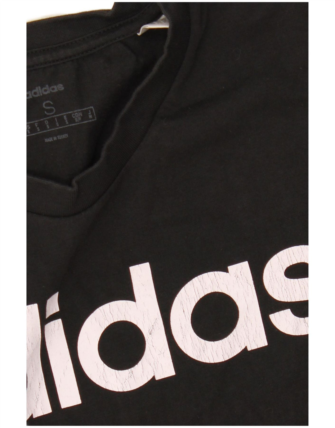 T-shirt grafica da uomo ADIDAS Top piccola in cotone nero