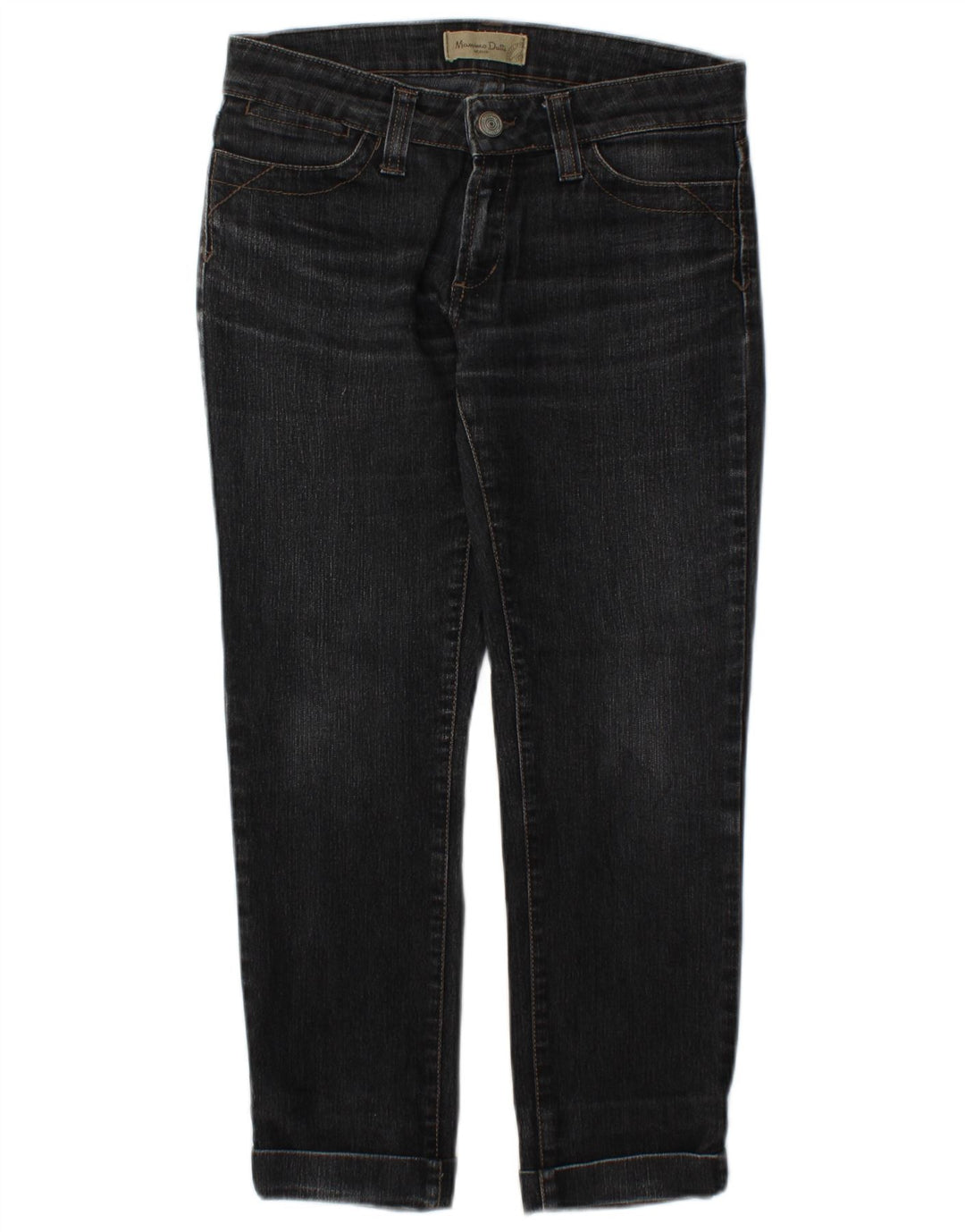 MASSIMO DUTTI Womens Cropped Jeans W29 L25 Black Cotton