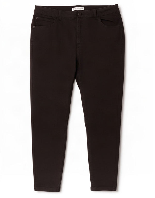 Marks & Spencer Womens Cropped Trousers UK 14 Large W34 L26 Black