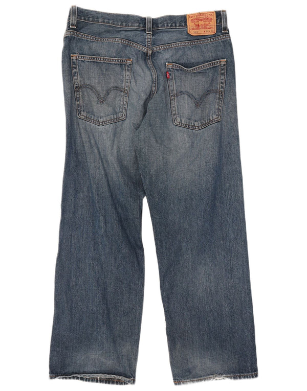 Levi's Mens 569 Loose Fit Straight Jeans W34 L30 Blue Cotton